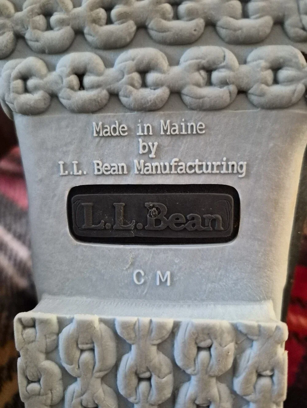 LL BEAN Made I Maine! Burgundy Leather & Black Rubber Duck Boots with Red Laces